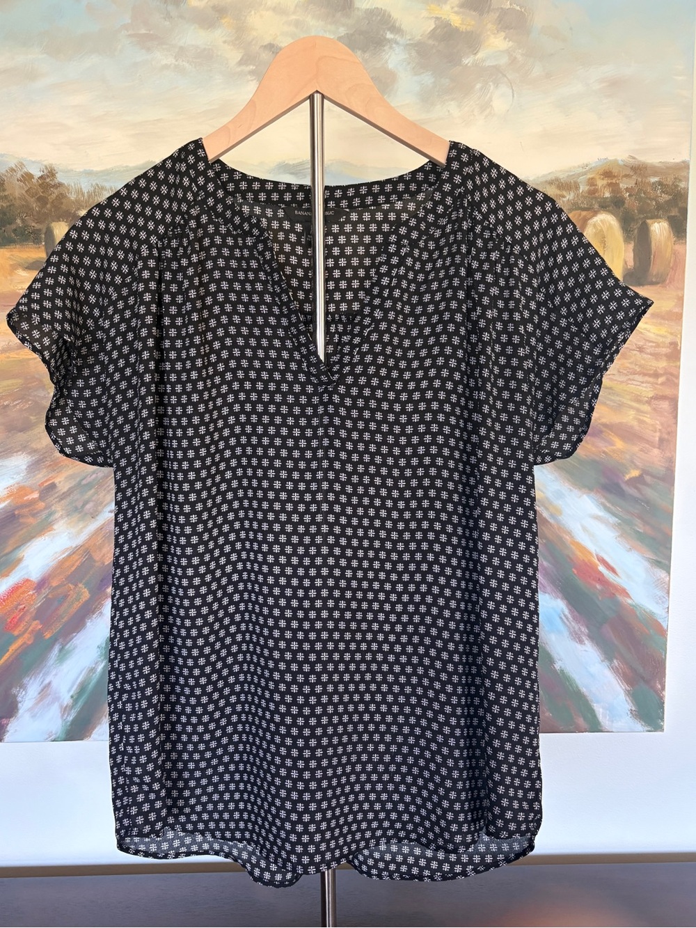 EUC Banana Republic popover top, sz M